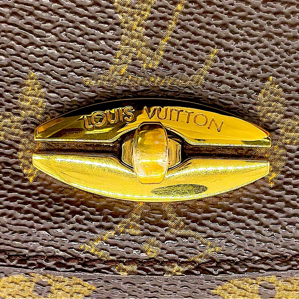 Louis Vuitton Brown and Gold Monogram Satchel malesherbes - Picture 12 of 16